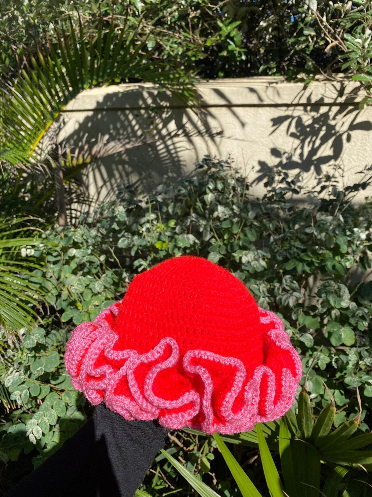 Two Tone Ruffle Hat